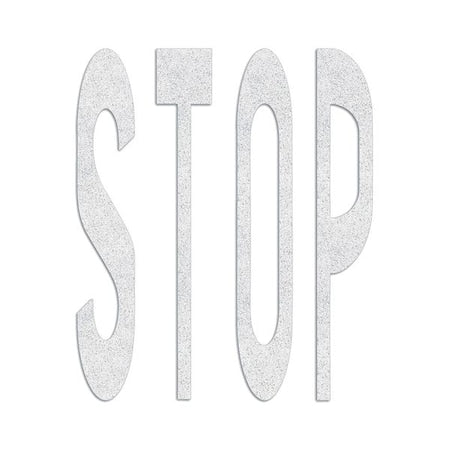 Preformed Thermoplastic Pavement Markings, Thermoplastic, 8 ft Length, 6 1/8 ft Width, White