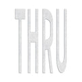 Preformed Thermoplastic Pavement Markings, Thermoplastic, 8 ft Length, 6 1/8 ft Width, White