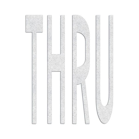 Preformed Thermoplastic Pavement Markings, Thermoplastic, 8 ft Length, 6 1/8 ft Width, White