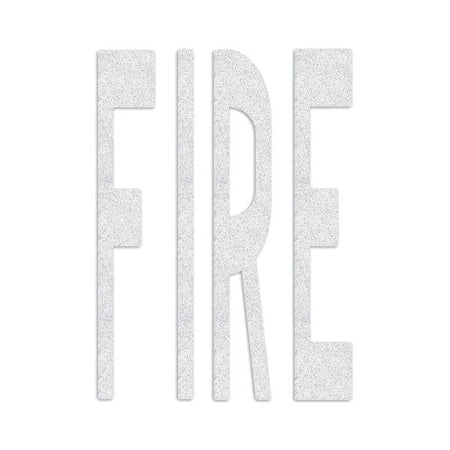 Preformed Thermoplastic Pavement Markings, Thermoplastic, 8 ft Length, 4 7/8 ft Width, White
