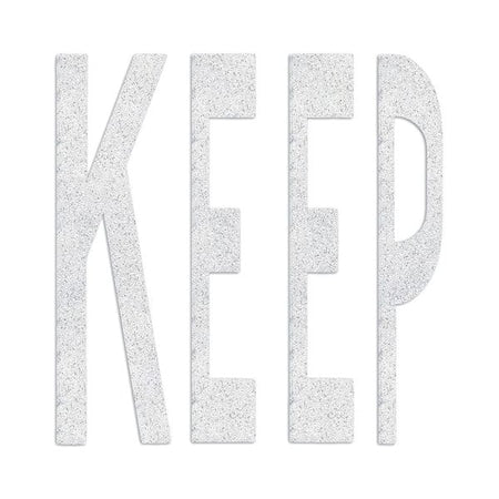 Preformed Thermoplastic Pavement Markings, Thermoplastic, 8 ft Length, 6 1/8 ft Width, White