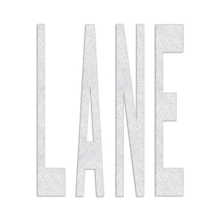Preformed Thermoplastic Pavement Markings, Thermoplastic, 8 ft Length, 6 1/8 ft Width, White