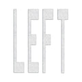 Preformed Thermoplastic Pavement Markings, Thermoplastic, 8 ft Length, 6 1/8 ft Width, White
