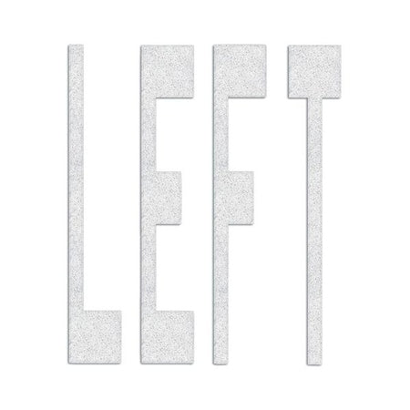 Preformed Thermoplastic Pavement Markings, Thermoplastic, 8 ft Length, 6 1/8 ft Width, White