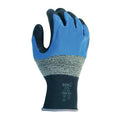Foam Nitrile Coated Gloves, 3/4 Dip Coverage, Black/Blue, M, PR