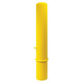 Bollard, Removable, 4", Carbon Steel, Yellow