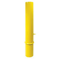 Bollard, Removable, 6", Carbon Steel, Yellow