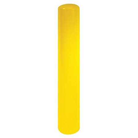 Bollard, Fixed, 4", Carbon Steel, Yellow