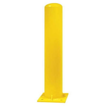Bollard, Fixed, Concrete, 6", Yellow