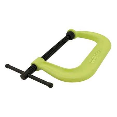 C-Clamp, 6-1/16", Steel, Reg. Duty, 6600 lb., Throat Shape: Standard