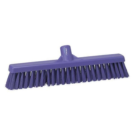 24 in Sweep Face Broom Head, Soft, Synthetic, Purple