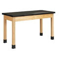 Rectangle Table, 60"" W, 62"" L, 30"" H, ChemGuard Laminate, black