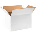18 in x 12 in x 12 in Shipping Box, White, Corrugate, Single Wall, 32 ECT