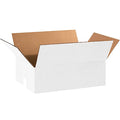 18 in x 12 in x 6 in Shipping Box, White, Corrugate, Single Wall, 32 ECT
