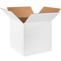 18 in x 18 in x 18 in Shipping Box, White, Corrugate, Single Wall, 32 ECT