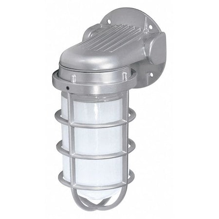 1-Light - 10in. - Industrial Style - Wall Mount with Frosted Glass - Metallic Silver Finish