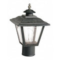1-Light - 13ft.ft. Coach Post Top Lantern with Finial Beveled Acrylic Panels Black Finish