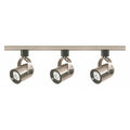3-Light, MR16, Round Back Track Kit, 4 foot Track, Line Voltage, Brushed Nickel