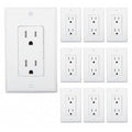 Tamper Resistant Duplex Receptacle Wall Outlet, Number of Gangs: 1 Black