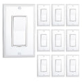 3 Way Decorative Wall Switch On/Of Wall Plates, Number of Gangs: 1 White