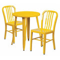Round 24" W, 24" L, 29" H, Metal, Yellow