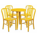 Round 24" W, 24" L, 29" H, Metal, Yellow