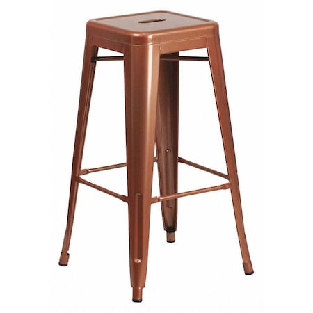 Kai Commercial Grade 30" High Backless Copper Indoor-Outdoor Barstool