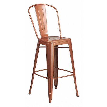 Coppr Metal Outdoor Stool, 30"