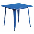 Blue Metal Table,31.5SQ