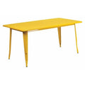 Rectangle 31.5" W, 63" L, 29.5" H, Metal, Yellow
