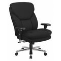 Hercules Office Chair, Black Seat, Black Back, 32 3/4 in W 34" L 48" H, Adjustable Padded