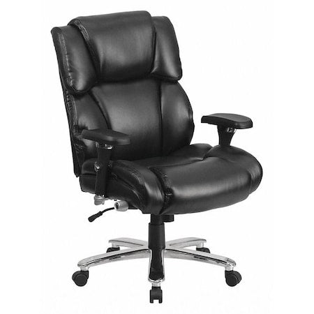 Hercules Office Chair, Black Back, 30 in W 34" L 48" H, Adjustable Padded