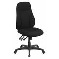 Fabric Task Chair, 16-3/4" to 20-1/2", Black