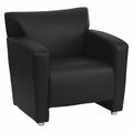 Hercules Majesty Chair, Black Back, 31-1/4 in W 30" L 31-1/4" H, Flared, Leather Seat