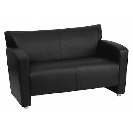 Loveseat, 30"" x 31-1/4"", Upholstery Color: Black