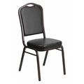 Hercules Banquet Chair, Black Back, 17-1/4 in W 20-1/4" L 38" H, Vinyl Seat