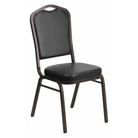 Hercules Banquet Chair, Black Back, 17-1/4 in W 20-1/4" L 38" H, Vinyl Seat