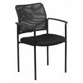 Contemporary Side Chair, Black Back, 23-1/2 in W 24" L 34-3/4" H, Mesh Seat