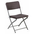 Brn Rattan Plastic Folding Chr