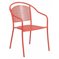 Coral Steel Patio Arm Chair with Round Back
