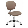 Task Chair, 17-1/4" to 21", Coffee Brown