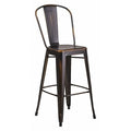 Distressed Copper Metal Stool