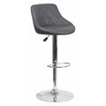 Gray Vinyl Barstool, Adj Height