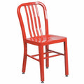 Gael Commercial Grade Red Metal Indoor-Outdoor Chair
