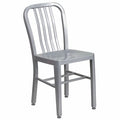 Gael Commercial Grade Silver Metal Indoor-Outdoor Chair