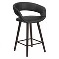 Black Vinyl Counter Stool,24""H