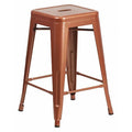 24" High Backless Copper Counter Height Stool
