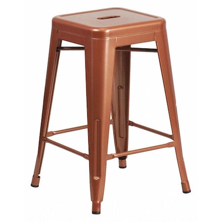 24" High Backless Copper Counter Height Stool