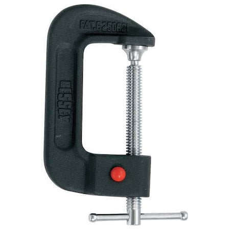 Quick Release C-Clamp, 4-3/8", Iron, 1200lb
