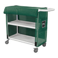 PVC Linen Cart, 32", 2 Shelf, Green